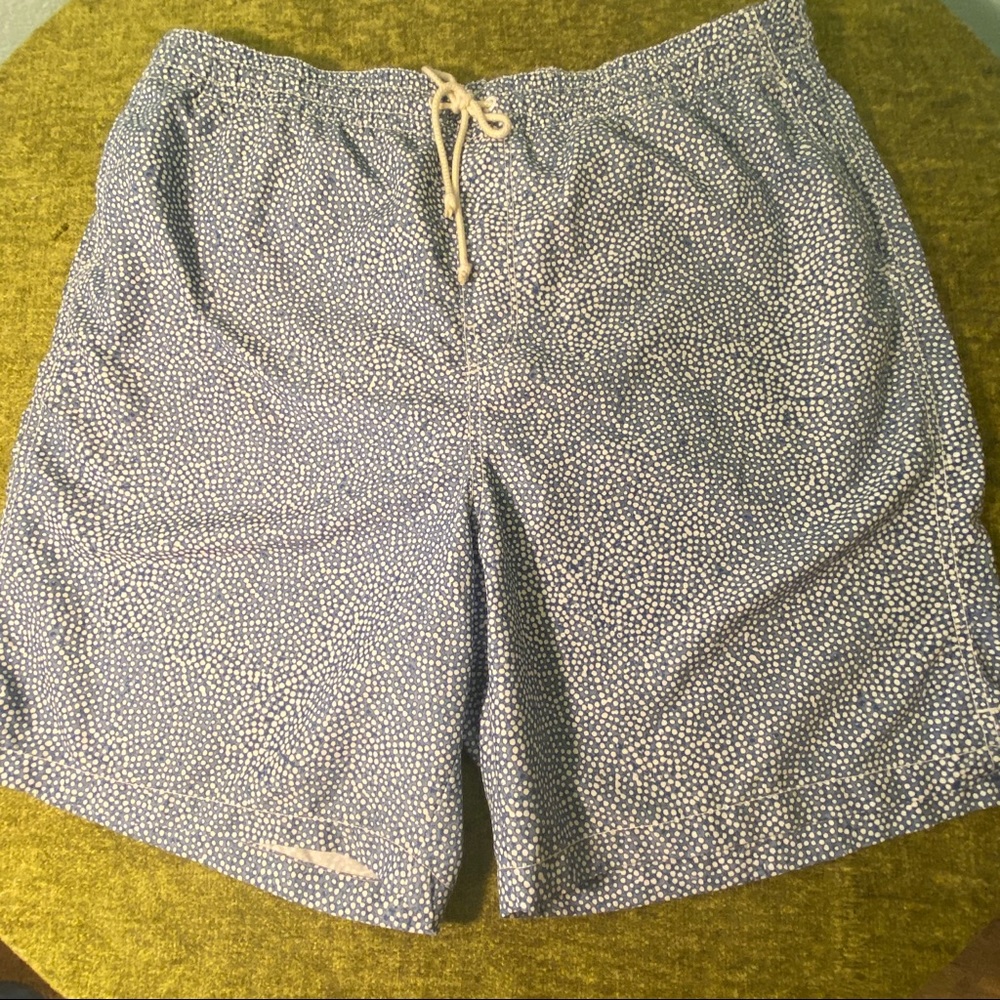 Old Navy Swim Trunks, Blue Mosaic Pattern